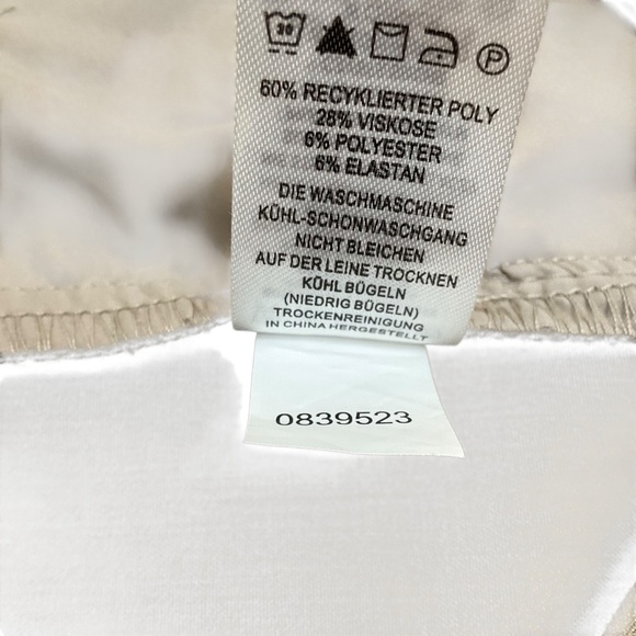 Women's Wide-Leg Pants Buttons Crop Beige - Picture 10 of 10